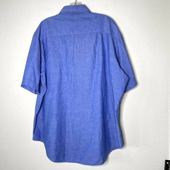 Men's Blue Short Sleeve Shirt - Picture 6 of 6